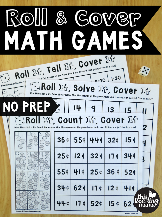No Prep Math Games Series - This Reading Mama