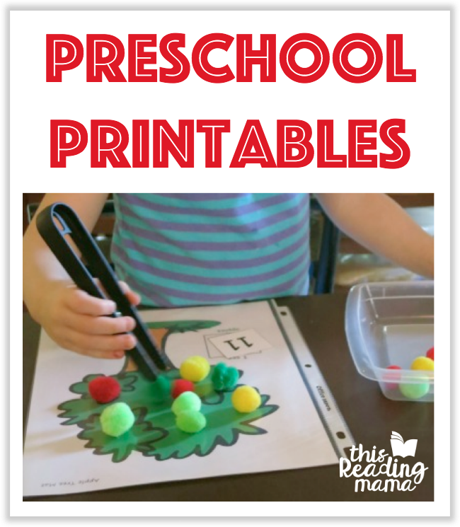 Preschool Printables from This Reading Mama