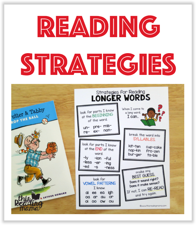 Reading Strategies Printables from This Reading Mama