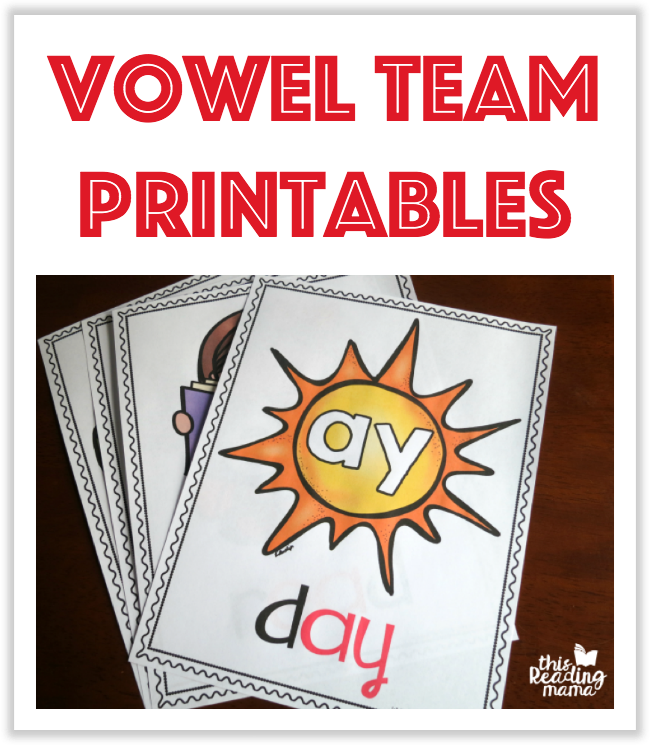 Vowel Team Printables from This Reading Mama