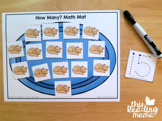 How Many? Math Mat - count and trace the number