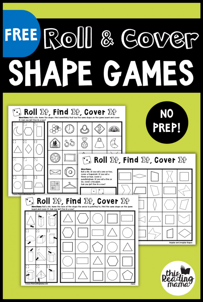 No Prep Shape Games for 2D and 3D Shapes - This Reading Mama