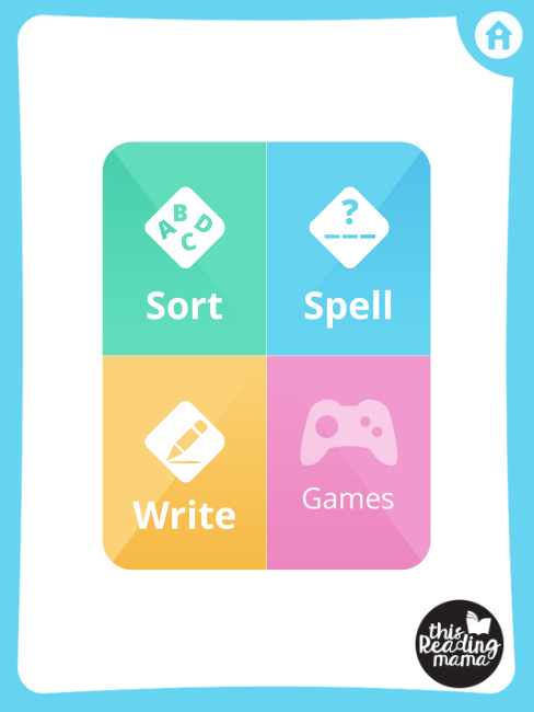Sort, Spell, Write, or Play Games from Short Vowel Sorting App