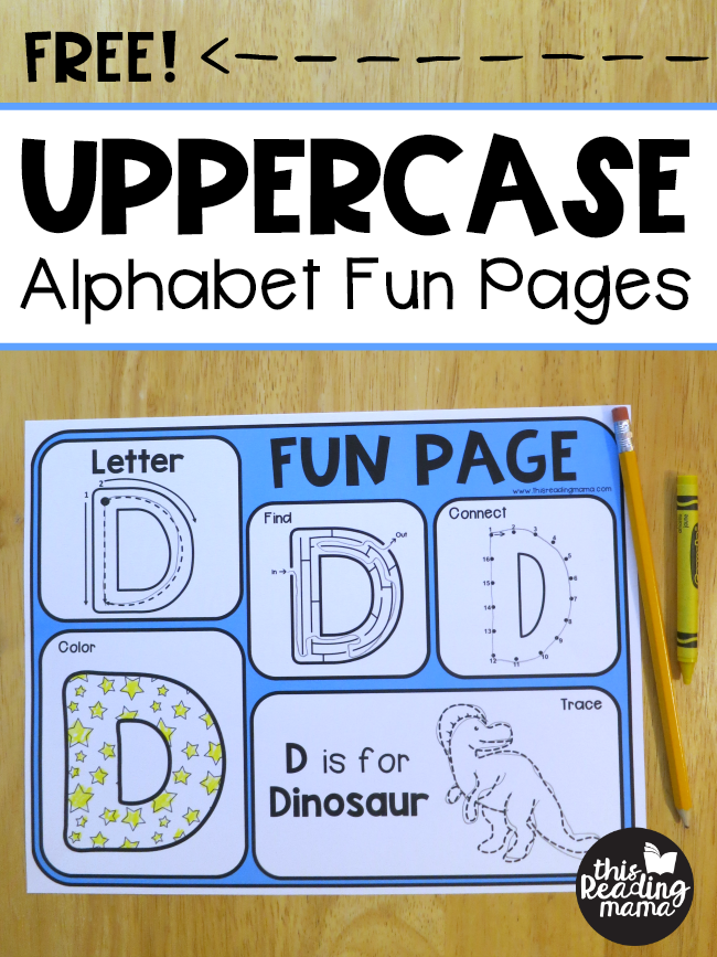 Free Uppercase Alphabet Fun Pages - This Reading Mama