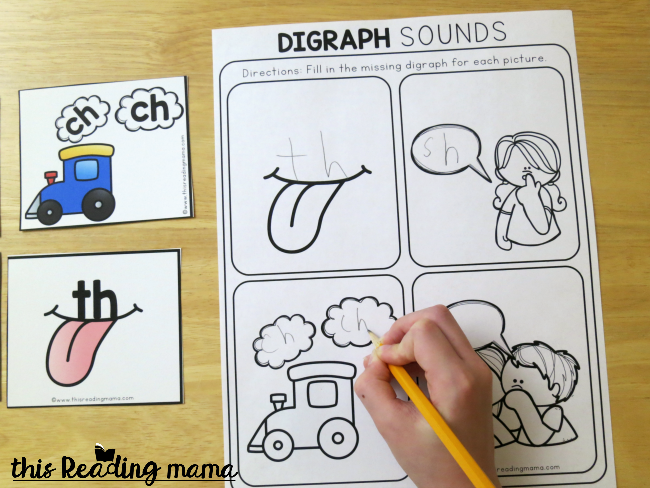 filling in the blank digraph mnemonics pages with the correct h-digraph