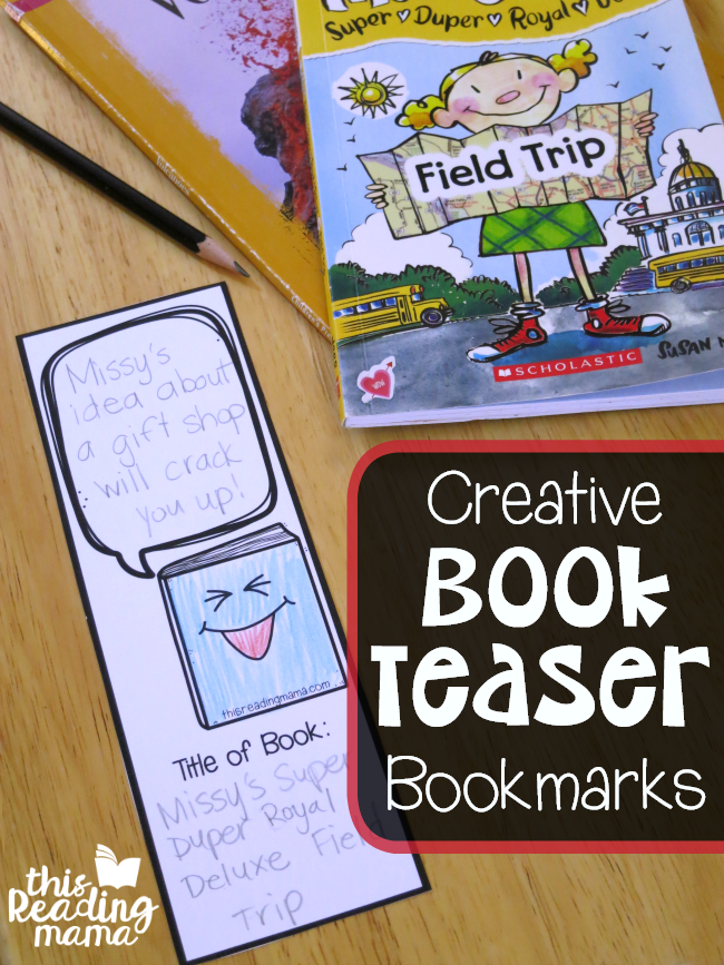 Creative Book Teaser Bookmarks - free - This Reading Mama