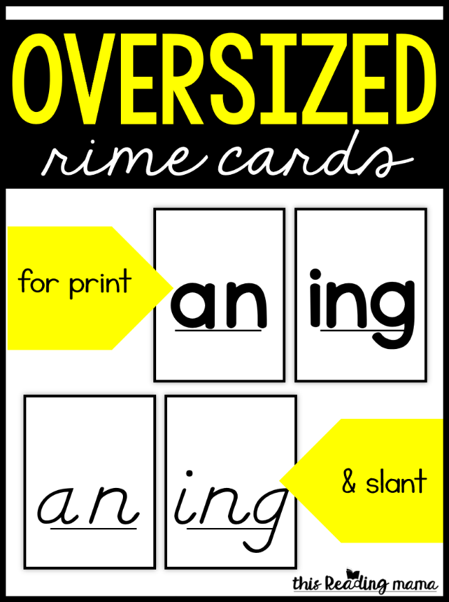 Oversized Rime Cards - This Reading Mama