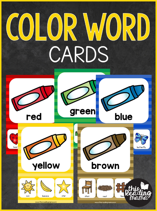 Free Color Word Cards - This Reading Mama