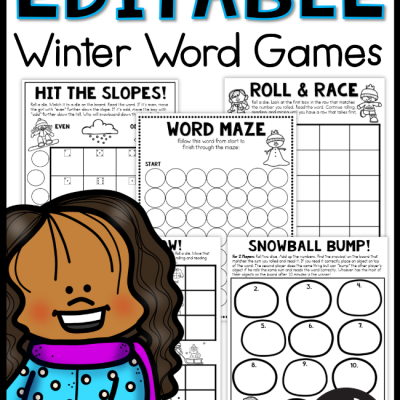 Editable Winter Word Games