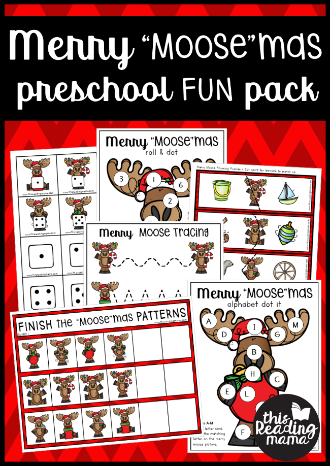 Merry "Moose"mas Christmas Preschool Pack - This Reading Mama