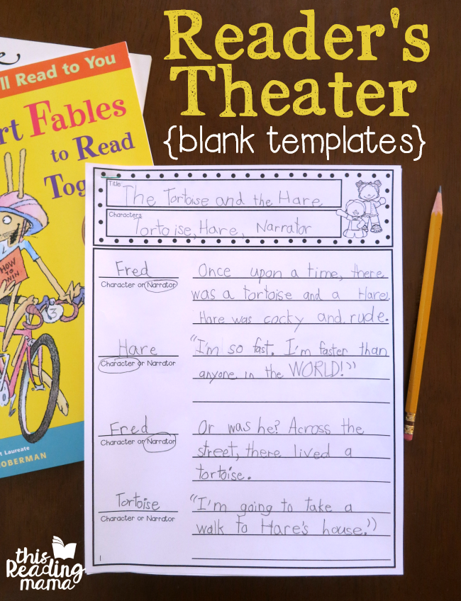 Reader's Theater Templates - write your own script with these blank templates - This Reading Mama 