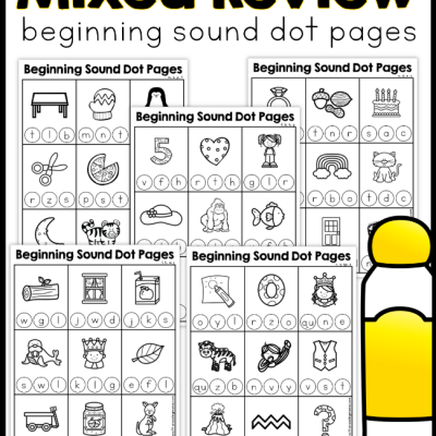 Beginning Sound Dot Pages – Mixed Review