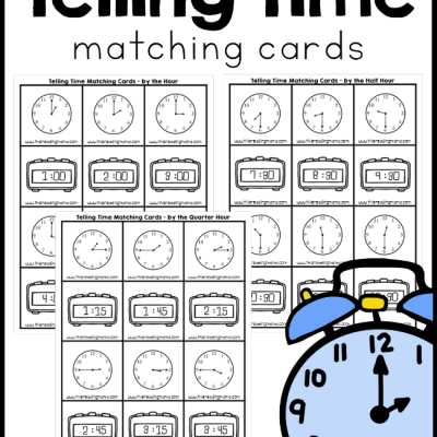 Telling Time Matching Cards