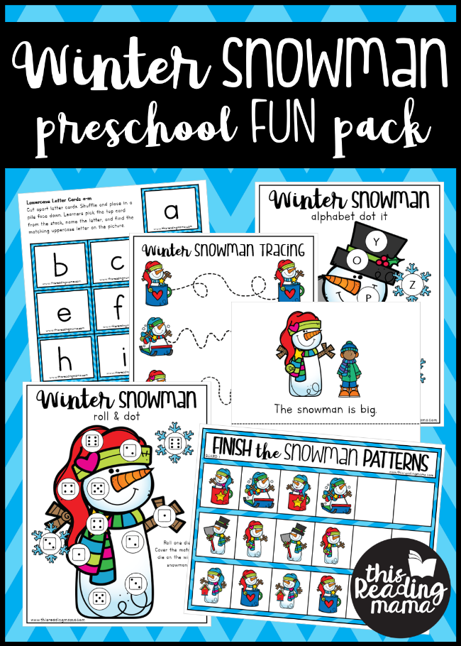 Winter Snowman Preschool Pack - This Reading Mama