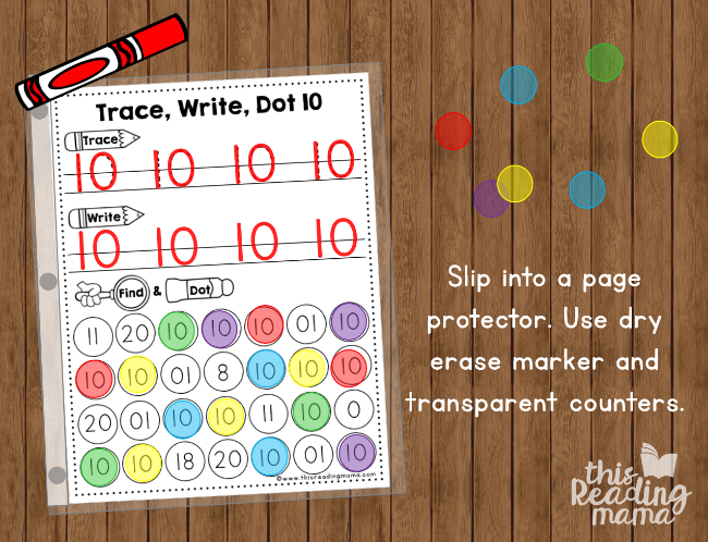slip number handwriting pages into a page protector to make reusable