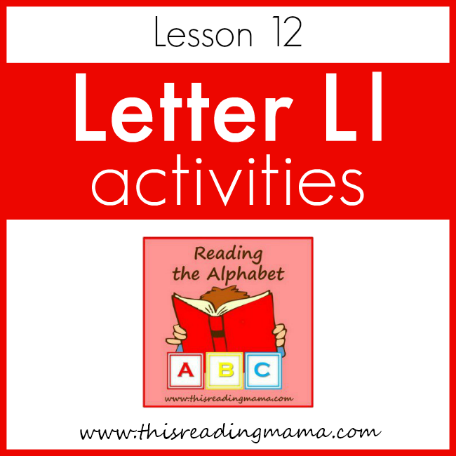 Reading the Alphabet Letter L - This Reading Mama