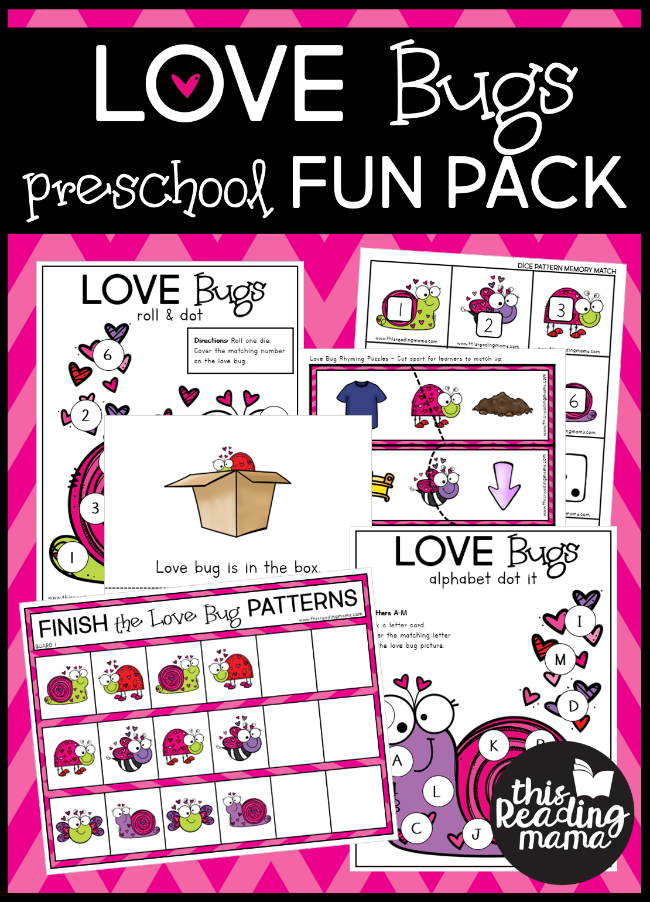 Love Bug Valentine Preschool Pack - This Reading Mama