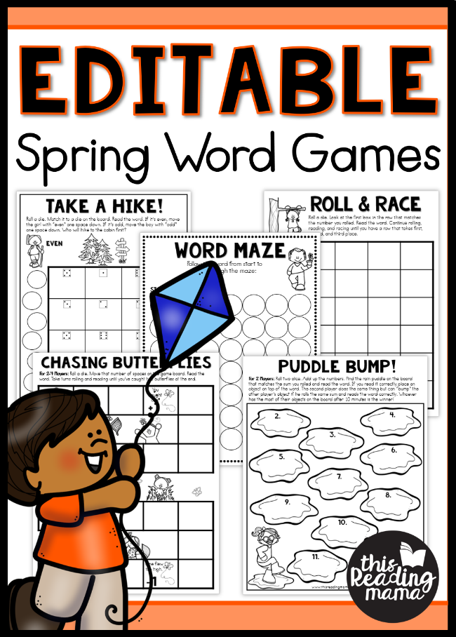 Editable Spring Word Game - This Reading Mama