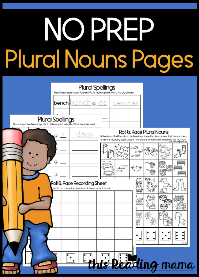 No Prep Plural Nouns Pages - This Reading Mama