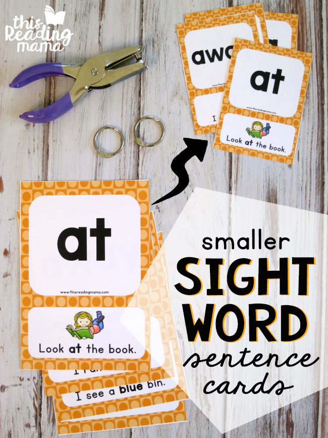 Print Smaller Sight Word Sentence Cards from your Printer Tutorial - This Reading Mama