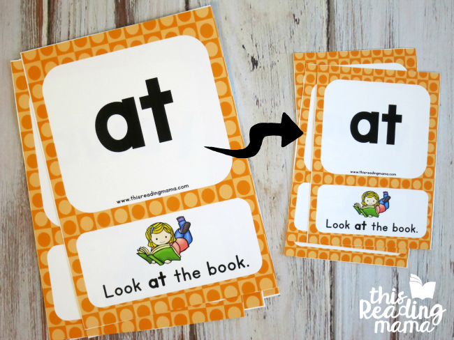 tutorial for smaller sight word sentence cards