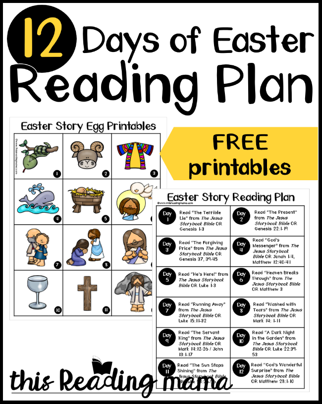 12 Days of Easter Reading Plan for Kids - free printables included - This Reading Mama
