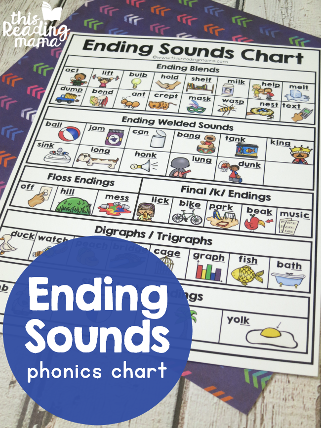 Ending Sounds Phonics Chart - This Reading Mama