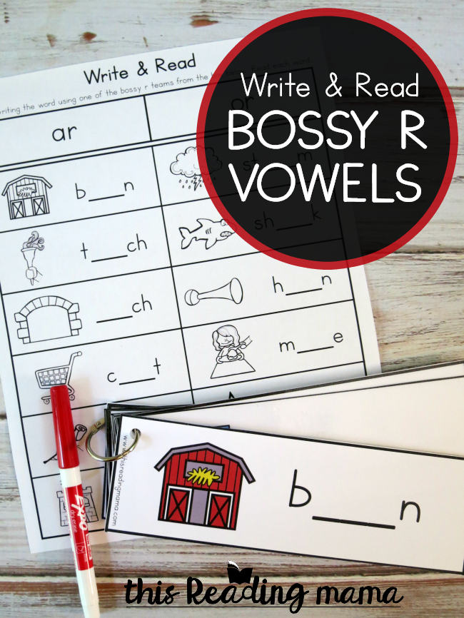 Bossy R Vowels - Write and Read Pack - This Reading Mama