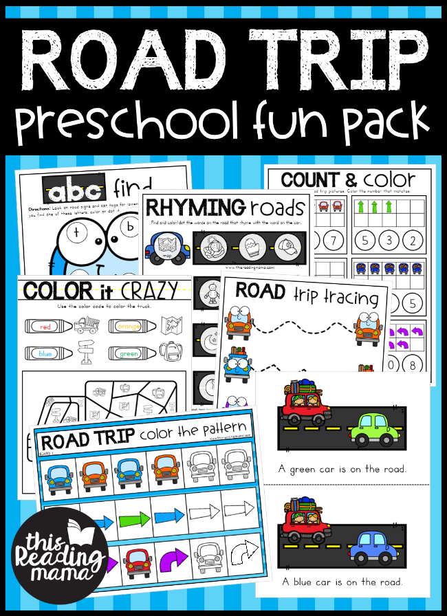 NO PREP Road Trip Preschool Pack - This Reading Mama