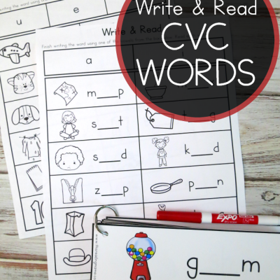Write & Read Pack for CVC Words