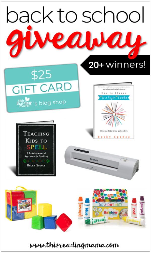 2019 Back to School Giveaway - This Reading Mama