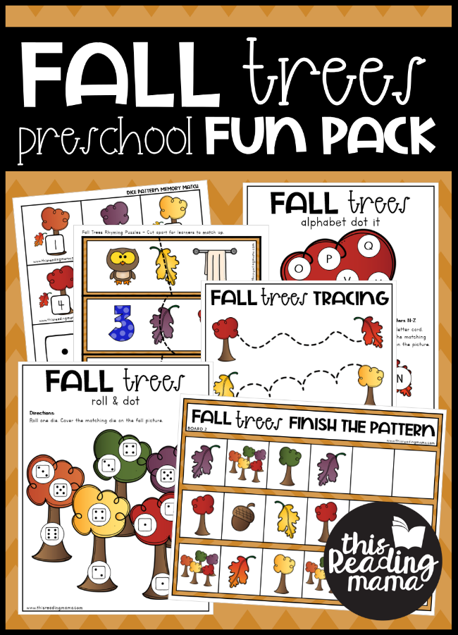 Fall Trees Preschool Pack - This Reading Mama