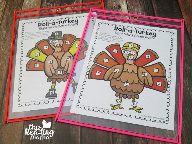 Editable Turkey Word Game - 2 Game Boards