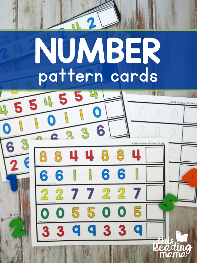 Number Pattern Cards - This Reading Mama