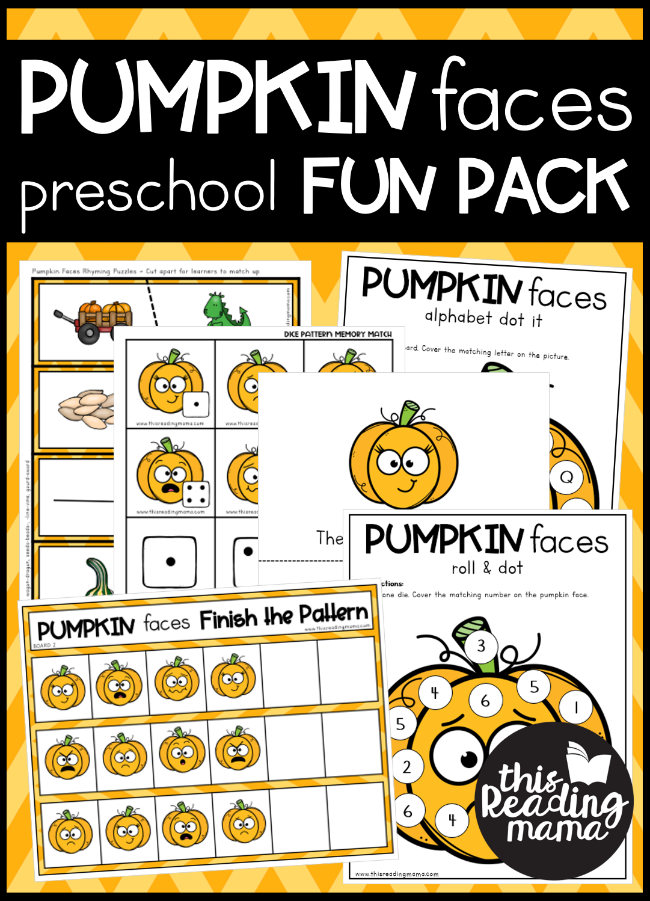 Pumpkin Preschool Pack - This Reading Mama