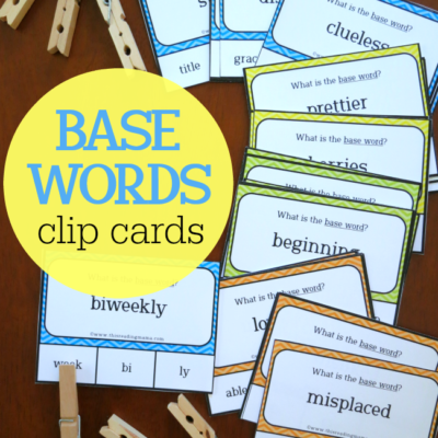 Base Words Clip Cards