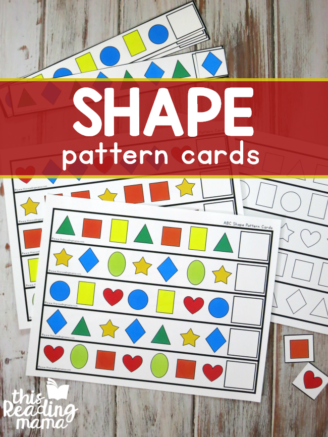 Shape Pattern Cards - This Reading Mama
