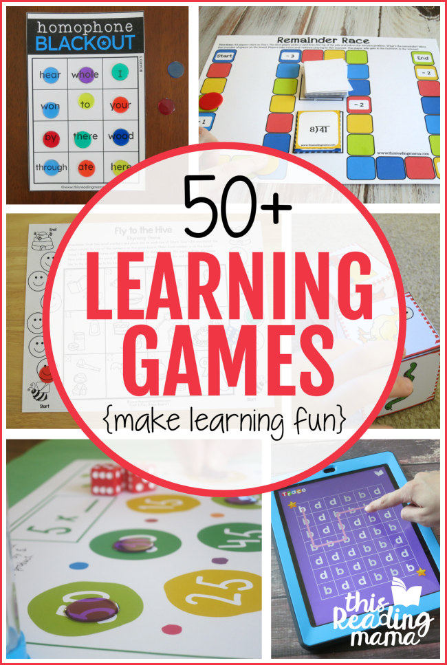 50+ Learning Games to Make Learning Fun - This Reading Mama