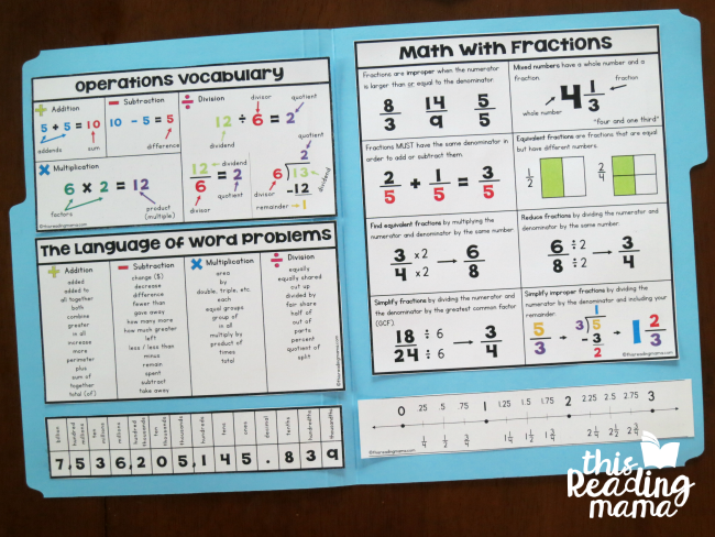 3-5 Math Folder - middle - This Reading Mama