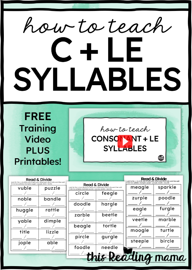 How to Teach Final Stable Syllables - This Reading Mama