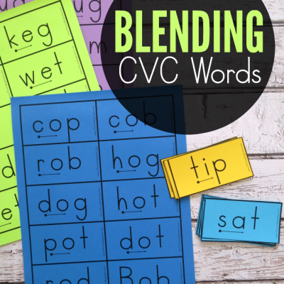 Blending CVC Words {Free Cards Included!}
