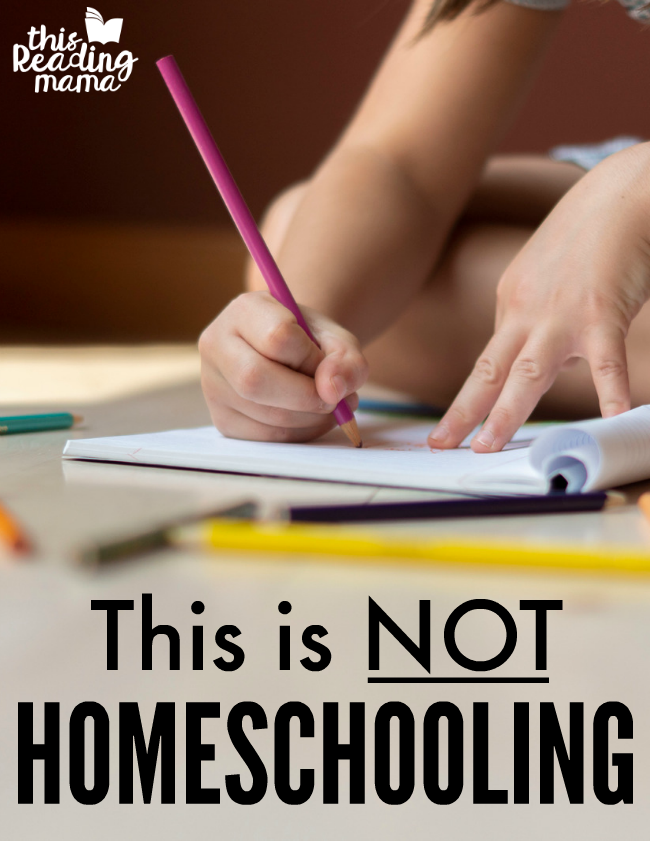 This is NOT Homeschooling - This Reading Mama