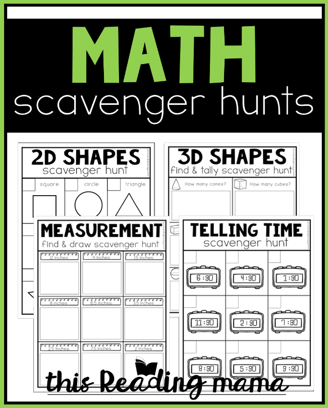 Printable Math Scavenger Hunts - This Reading Mama
