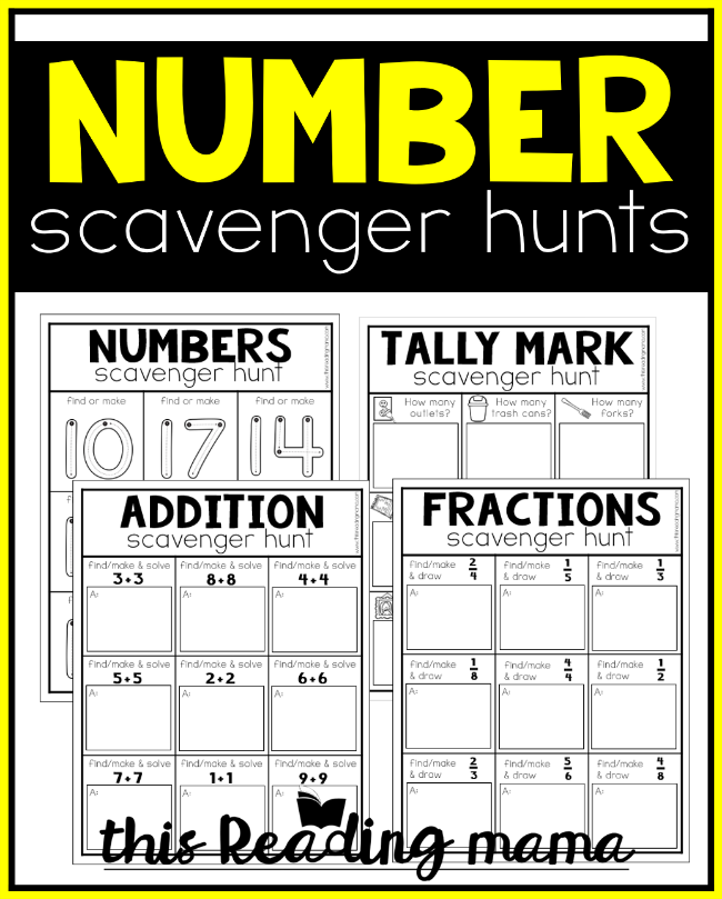Printable Number Scavenger Hunts - This Reading Mama