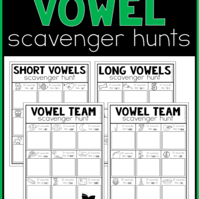 Printable Vowel Scavenger Hunts