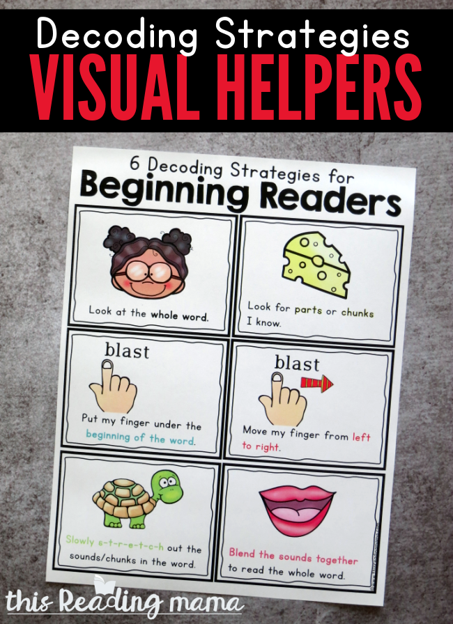 Decoding Strategies for Beginning Readers Visual Helpers - This Reading Mama