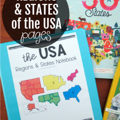 Regions and States of the USA Printable Pages