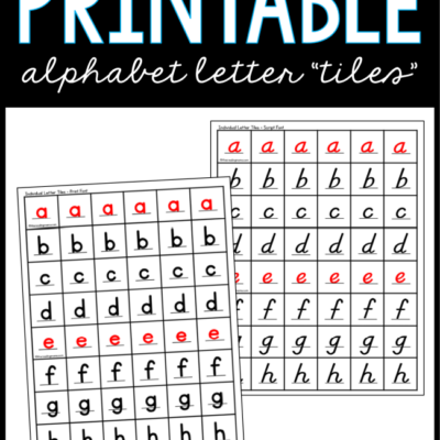 Printable Alphabet Letter Tiles
