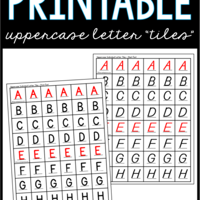 Printable Uppercase Letter Tiles