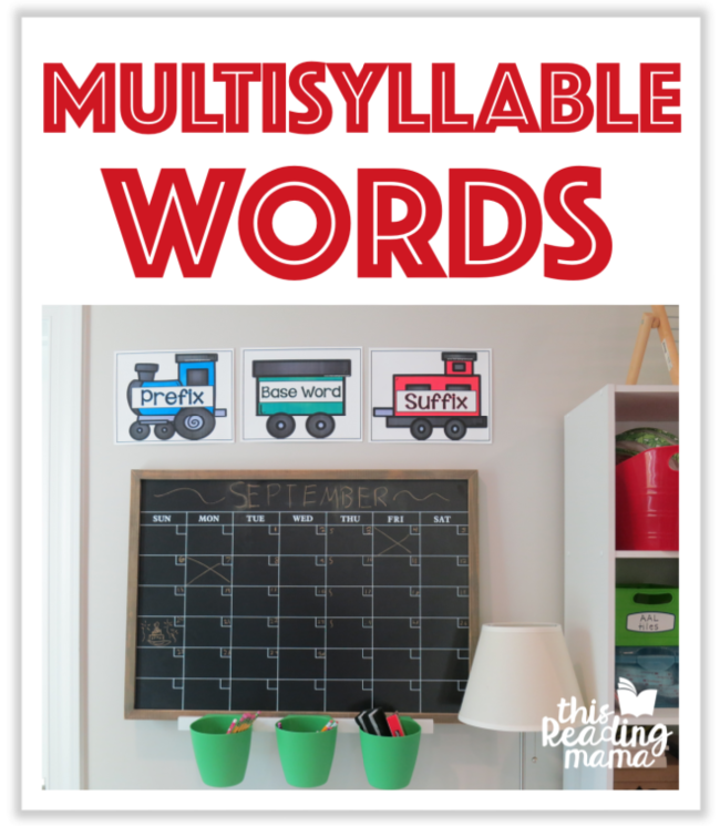 Mutisyllable Words Printables - This Reading Mama